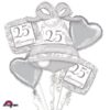 Silver Scroll 25th Anniversary Balloon Bouquet