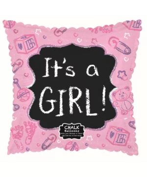 Baby Pink Chalk Balloons