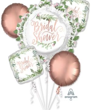 Bouquet Love & Leaves Bridal Shower Foil Balloon