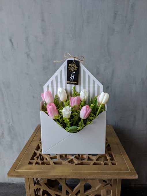 Pink and White Letter Box