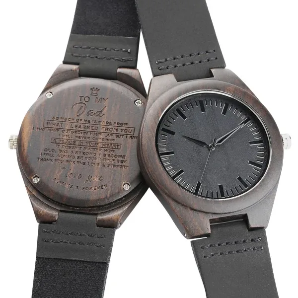 Engraved Wooden Watch - To My Dad From Son