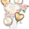 Floral Baby Girl Foil Balloon Bouquet