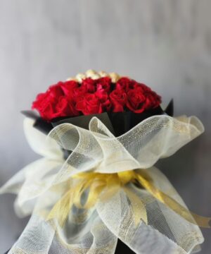 Luxury Ferrero & Red Rose Bouquet