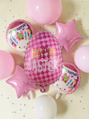 Pink Easter Balloon Bouquet