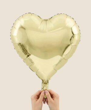 White Gold Foil Heart Balloon
