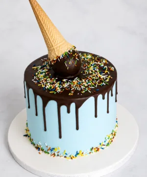 Blue Cone Theme Cake