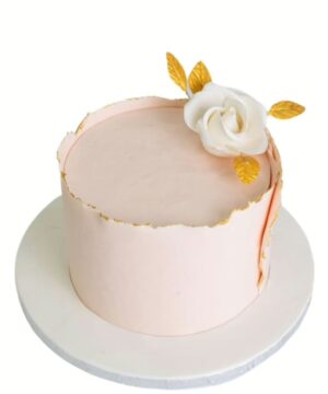 Single Rose Theme Cake & Flowers