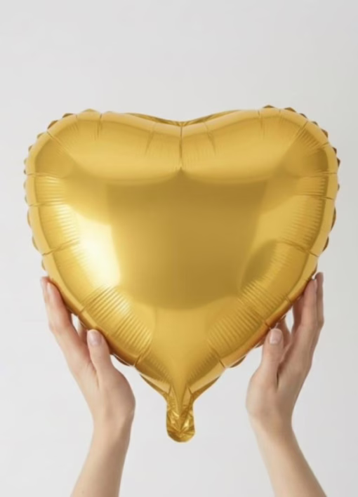 Golden Heart Foil Balloon