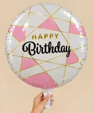 Happy Birthday Pink And White