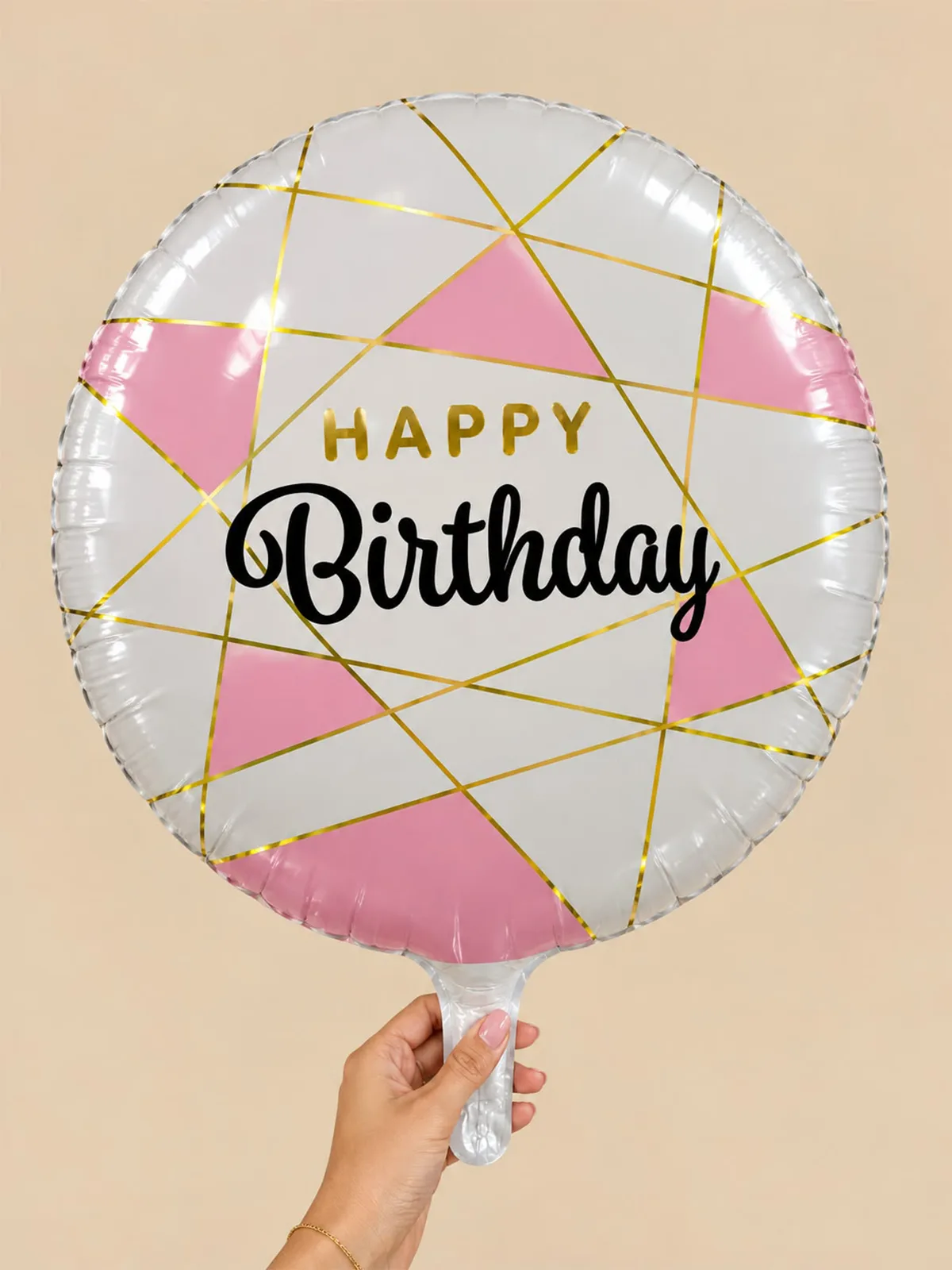 Happy Birthday Pink And White