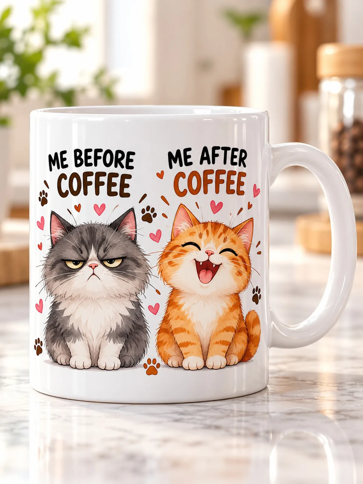 Me Before Coffee vs Me After Coffee